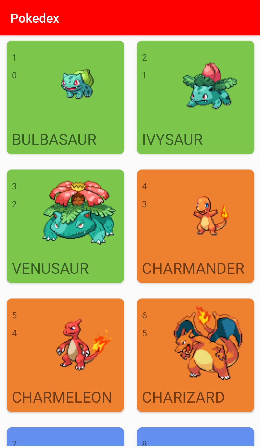 pokedex list