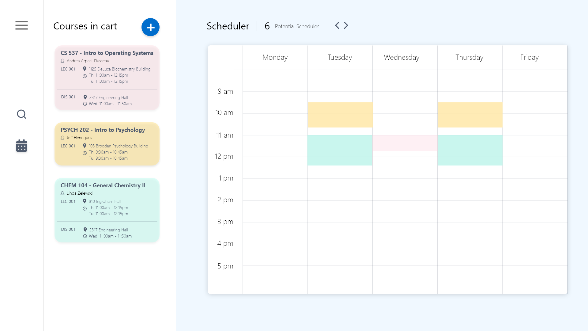 course scheduler